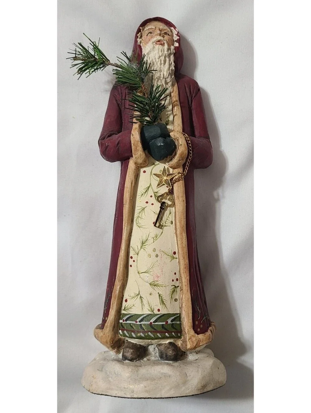 2pc Hand Painted Santa Figurines 8
